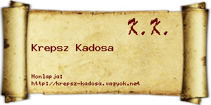 Krepsz Kadosa névjegykártya